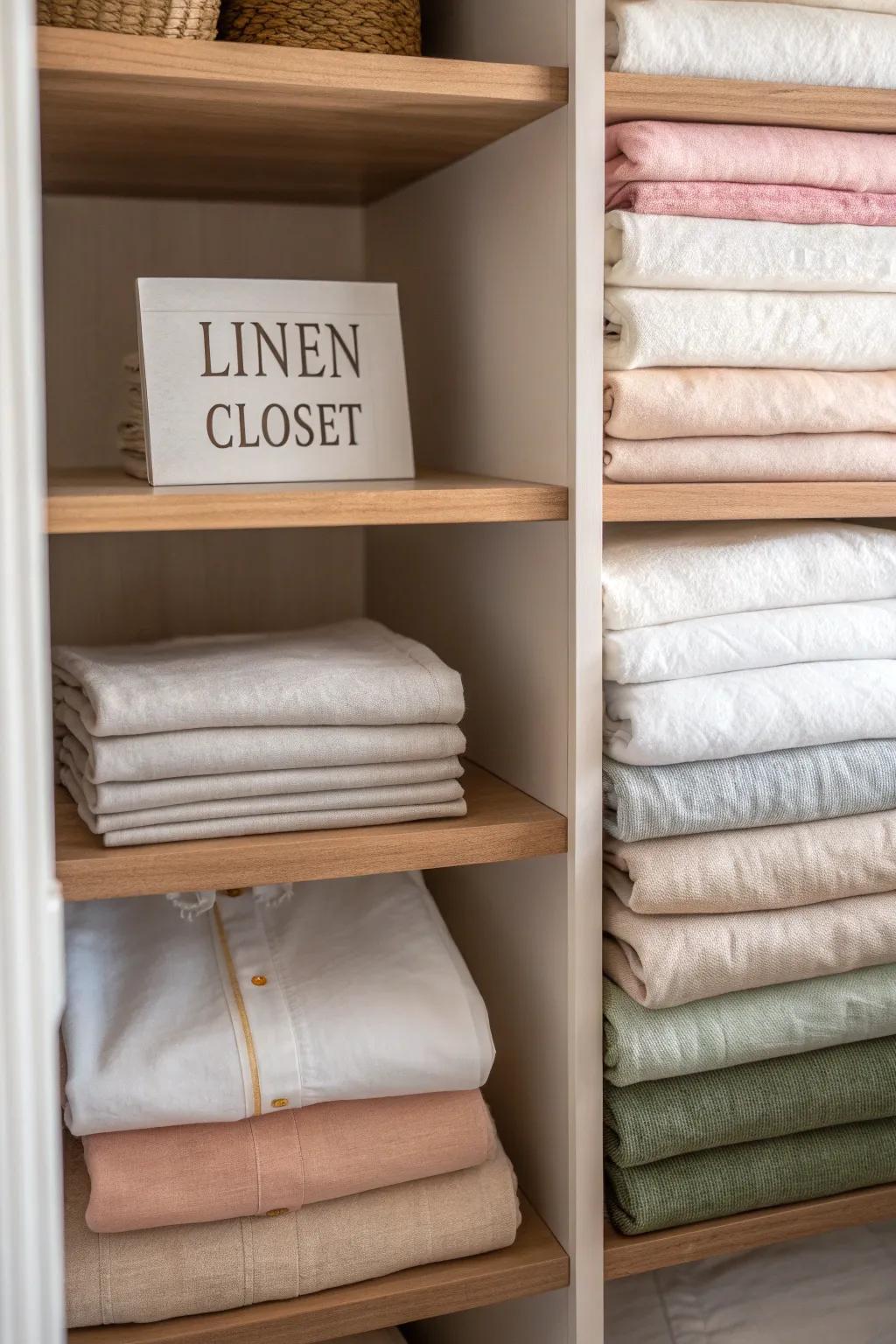 Elegant details transform your linen space into a stylish focal point.