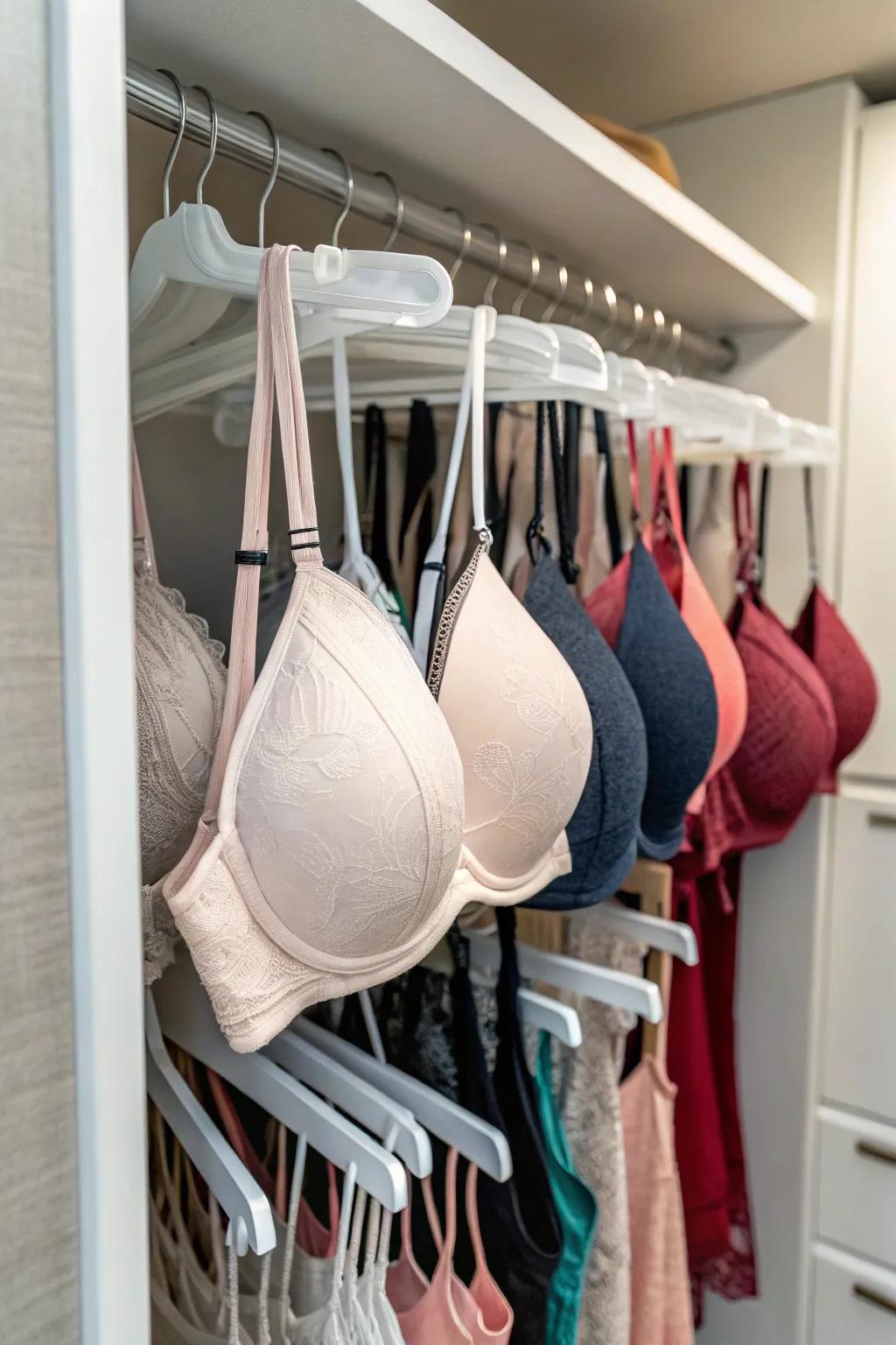 Maximize your vertical space with hanging storage solutions.