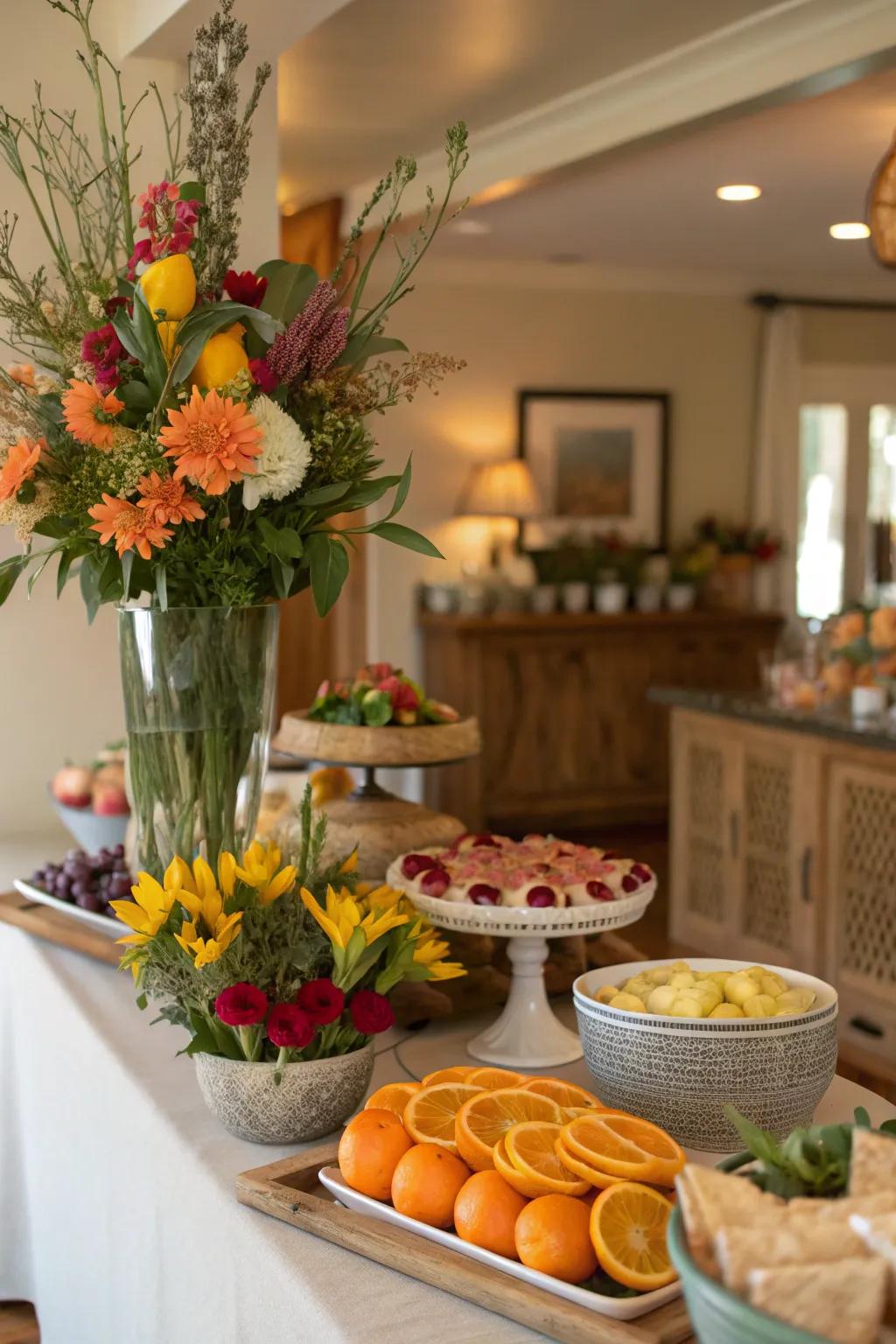 Nature's abundance brings freshness and vibrancy to your buffet.