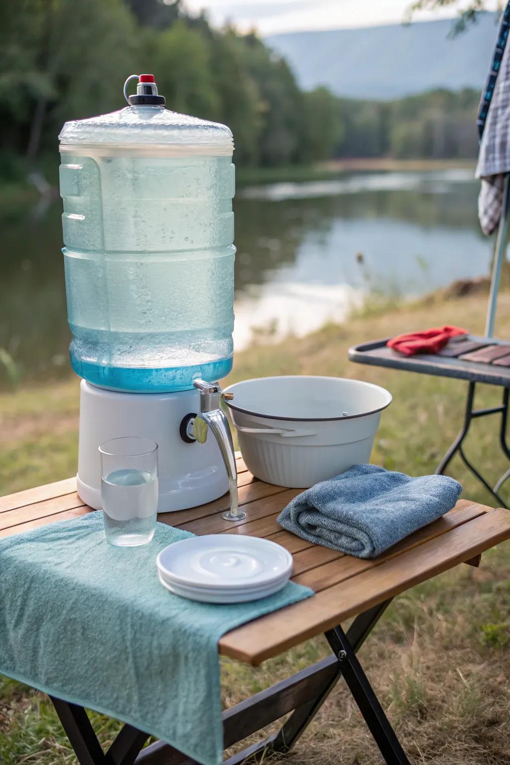 For cooking and cleanup, having easy access to water is essential.
