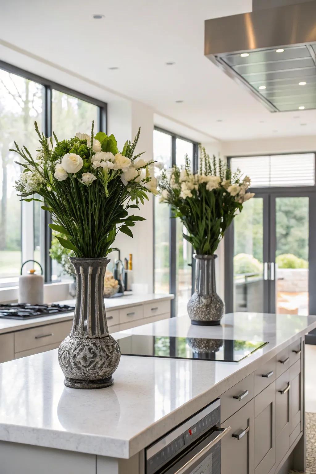 Make a feeling of balance using symmetrical decor arrangements.