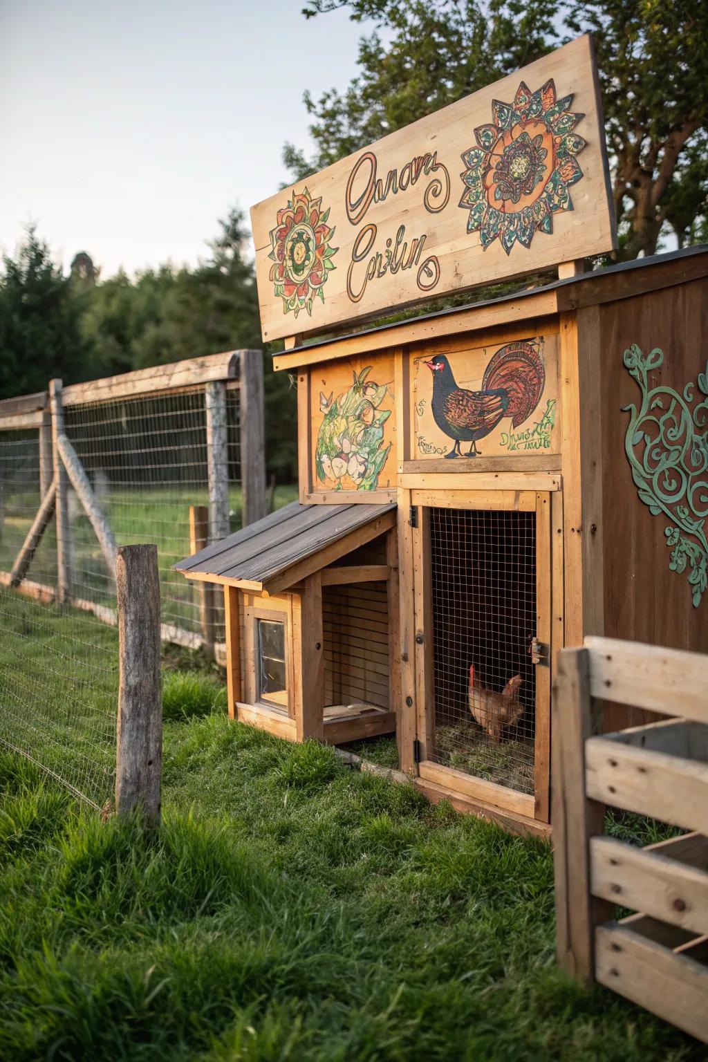 Your hen house gains a distinctive and individual character with customized plaques.