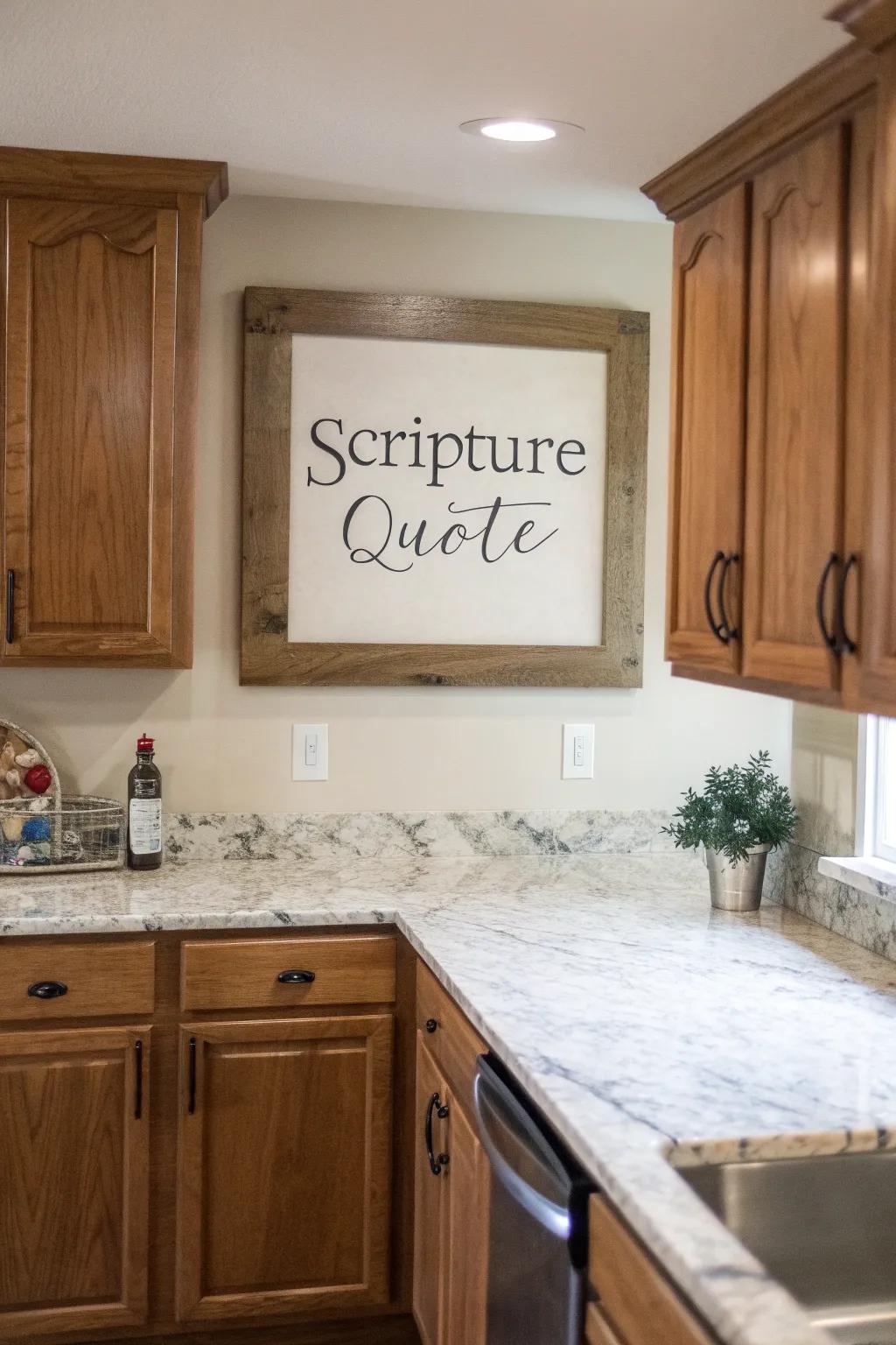 Sacred text artistry offers everyday home inspiration.
