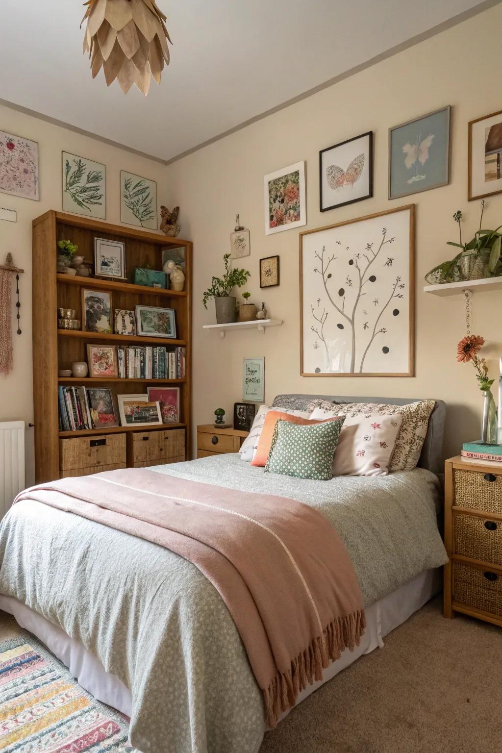 Personal accents bring warmth and individuality to the bedroom.