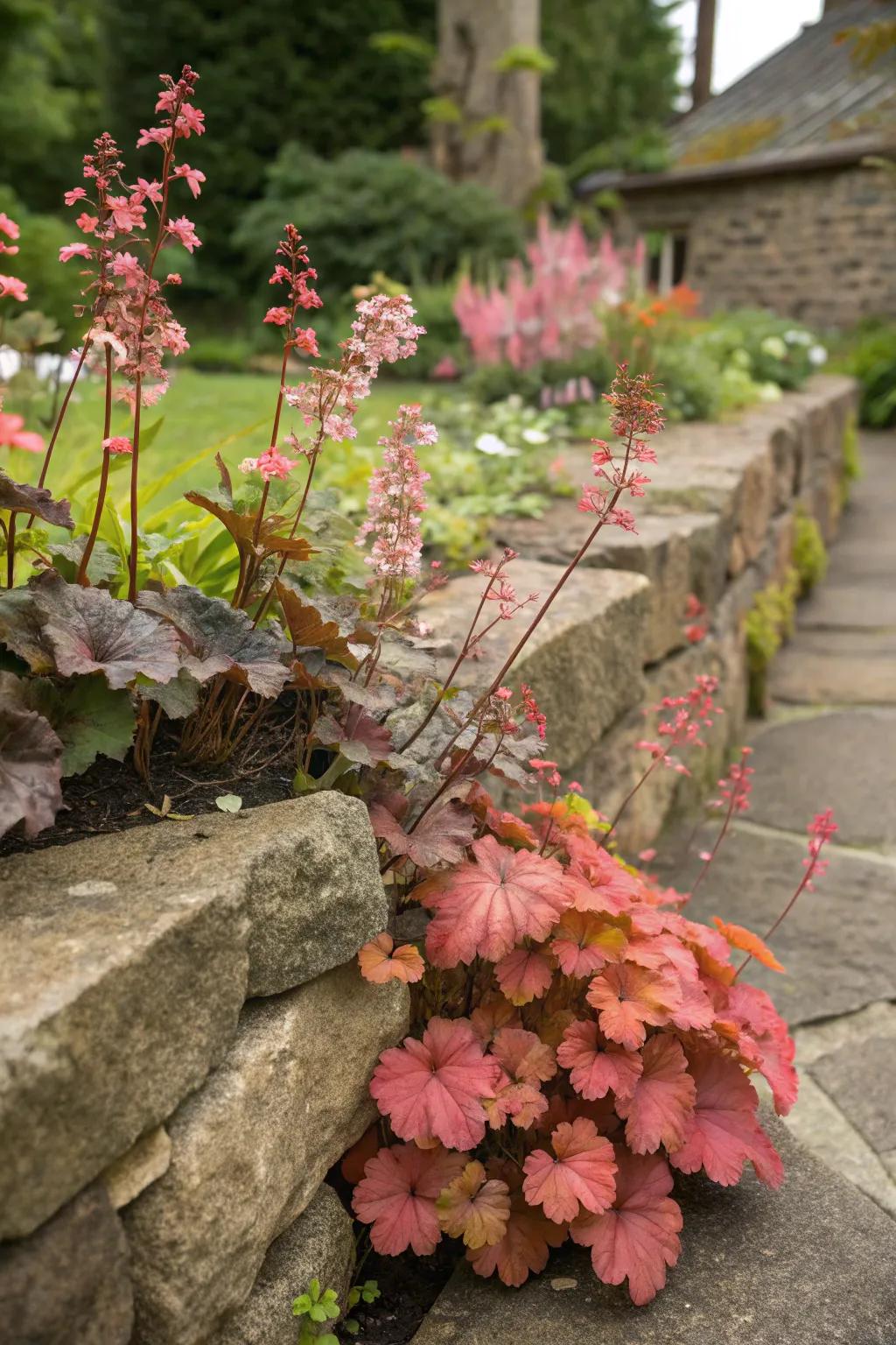 <strong><em>Kaleidoscope bells</em></strong> bring a burst of color to a garden’s stone features.” loading=”lazy” class=”pimg”>
	</picture><figcaption><strong><em>Kaleidoscope bells</em></strong> bring a burst of color to a garden’s stone features.</figcaption></figure>
<p>Emphasize the stone features in your garden with <strong><em>kaleidoscope bells</em></strong>. Their colorful foliage offers a striking contrast to the rough, natural textures of stone.</p>
<h3>May just do the trick:</h3>
<ul class=
