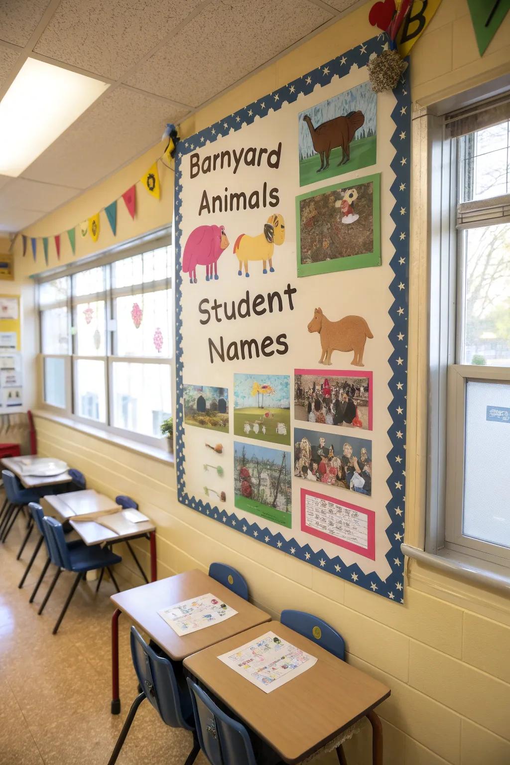 A 'Farmyard Friends' board that fosters community