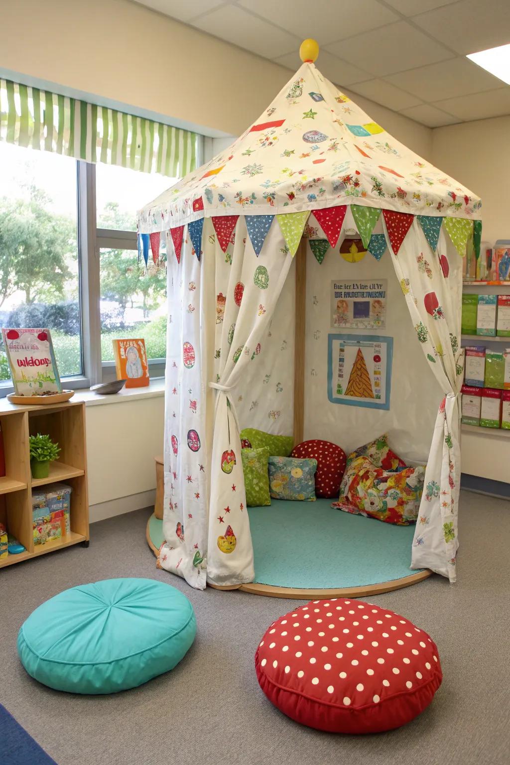 Drapes create an appealing and magical escape.