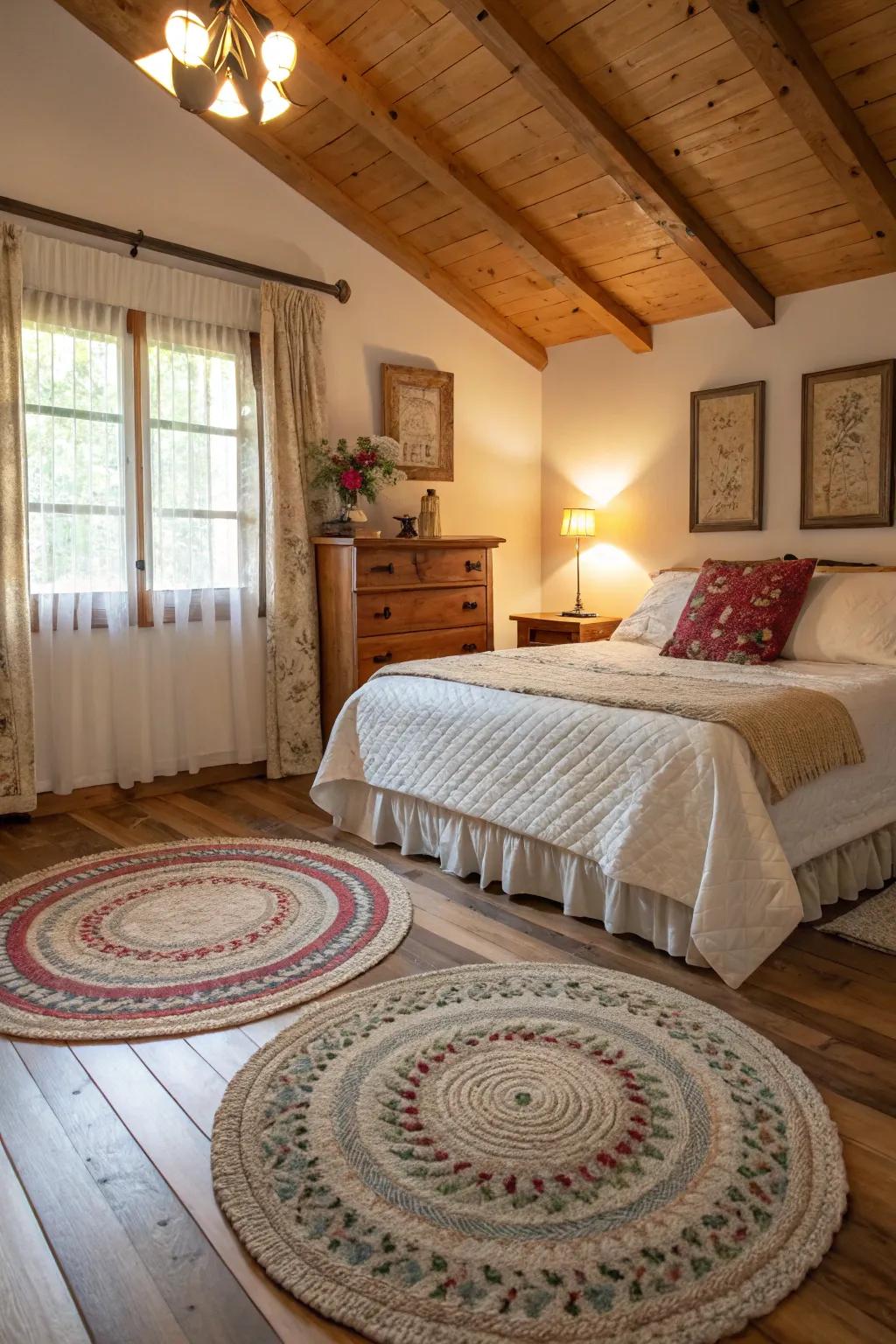 Floor coverings bring depth and warmth to the floor space.