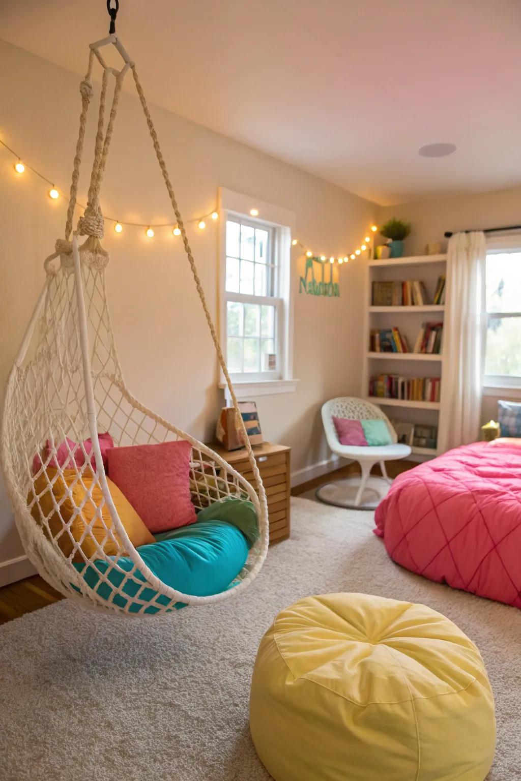 Playful seating perfect for relaxation.