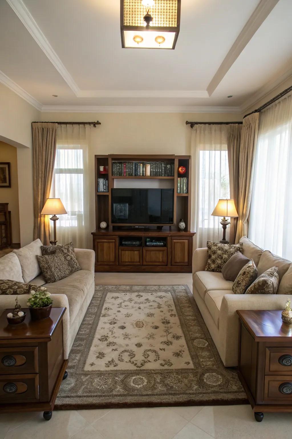 Harmonious design delivers a balanced and symmetrical appearance.