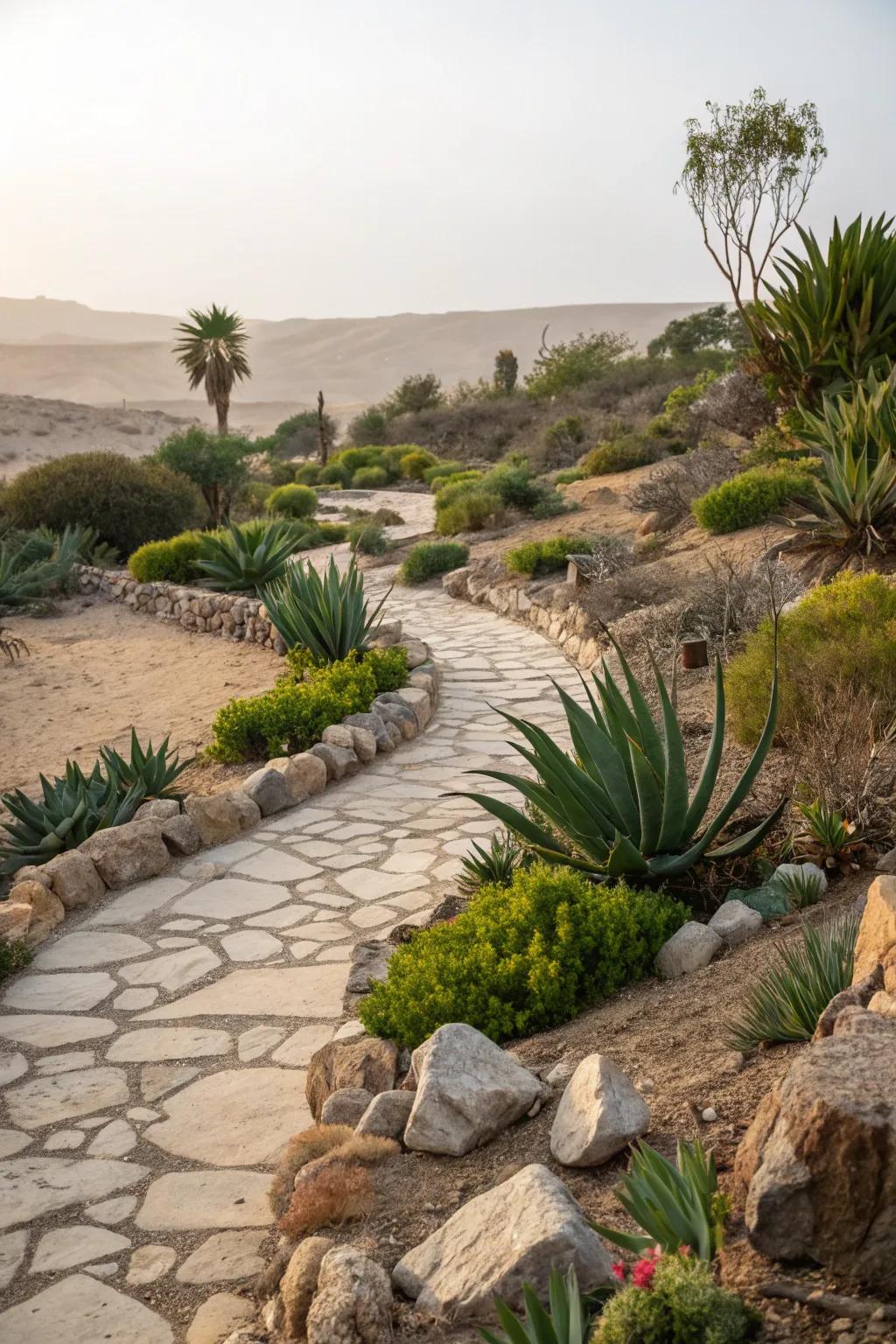 Stone routes furnish structure and an organic trajectory through your garden.