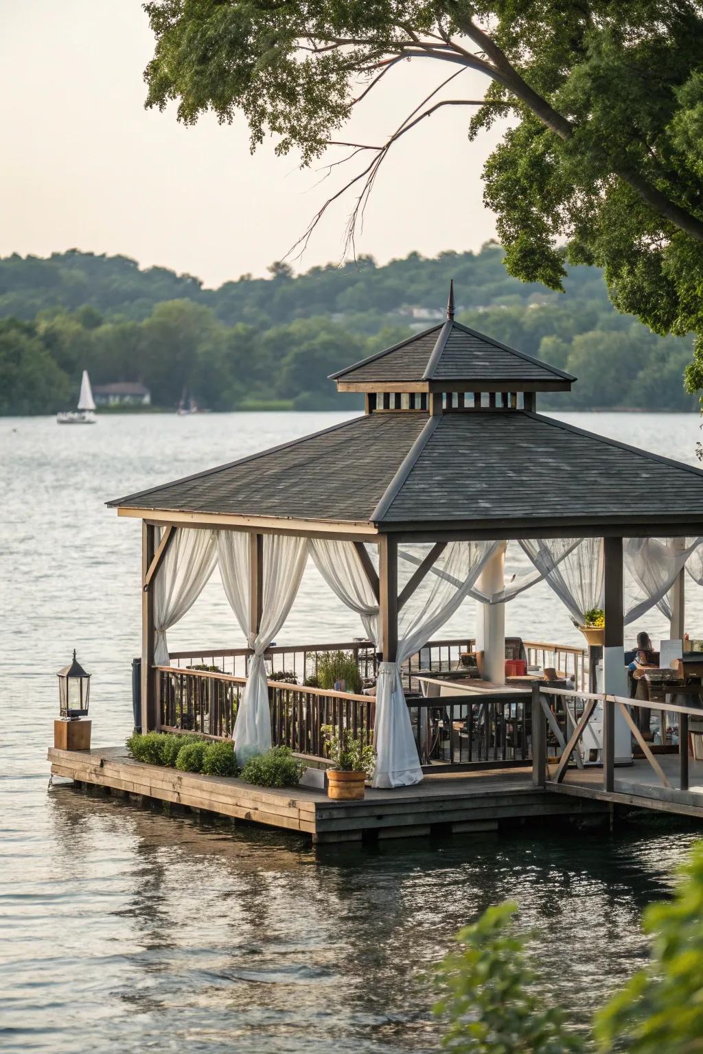 Versatile spaces render your gazebo ideal for dining, lounging, or yoga sessions.