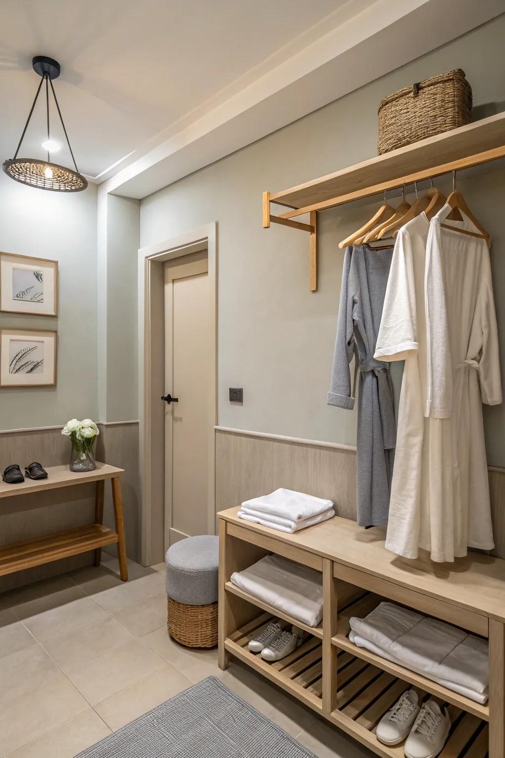 Subtle shades deliver a composed and sophisticated atmosphere.