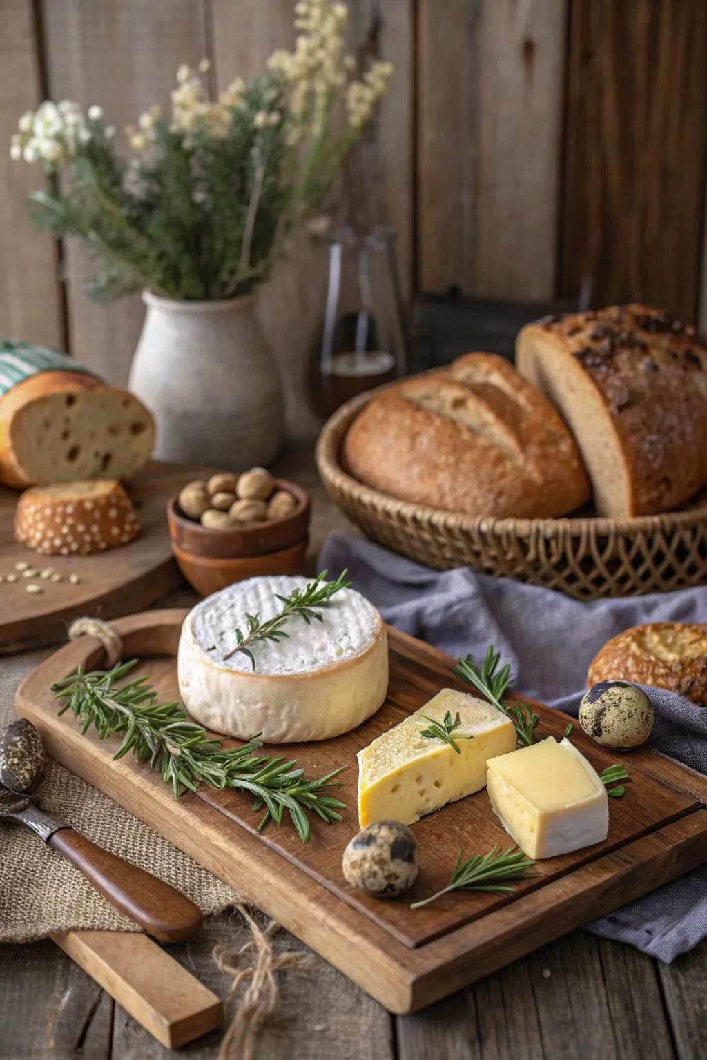 A cozy, farmhouse-inspired Easter grazing table.
