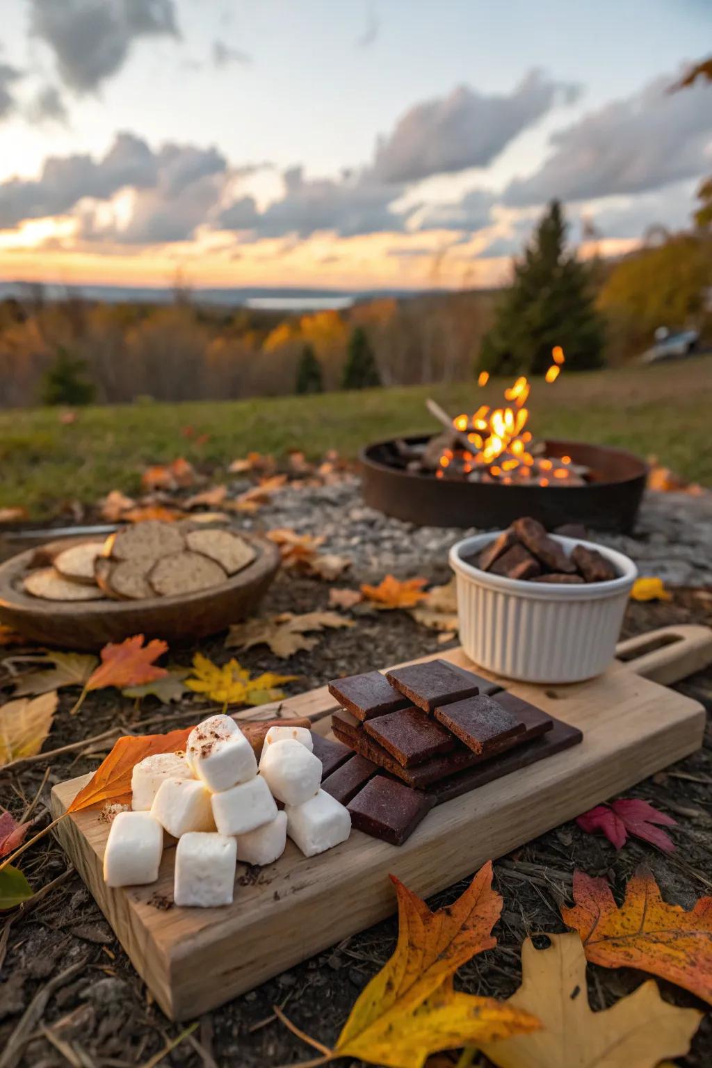 Indulge in deluxe treats by a snug blaze.