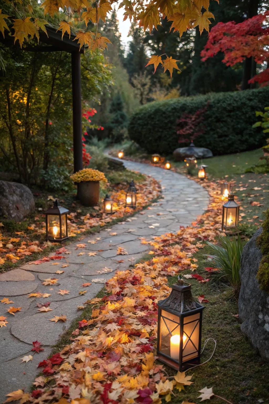 A radiant route of lights introduces enchantment to any autumn function.