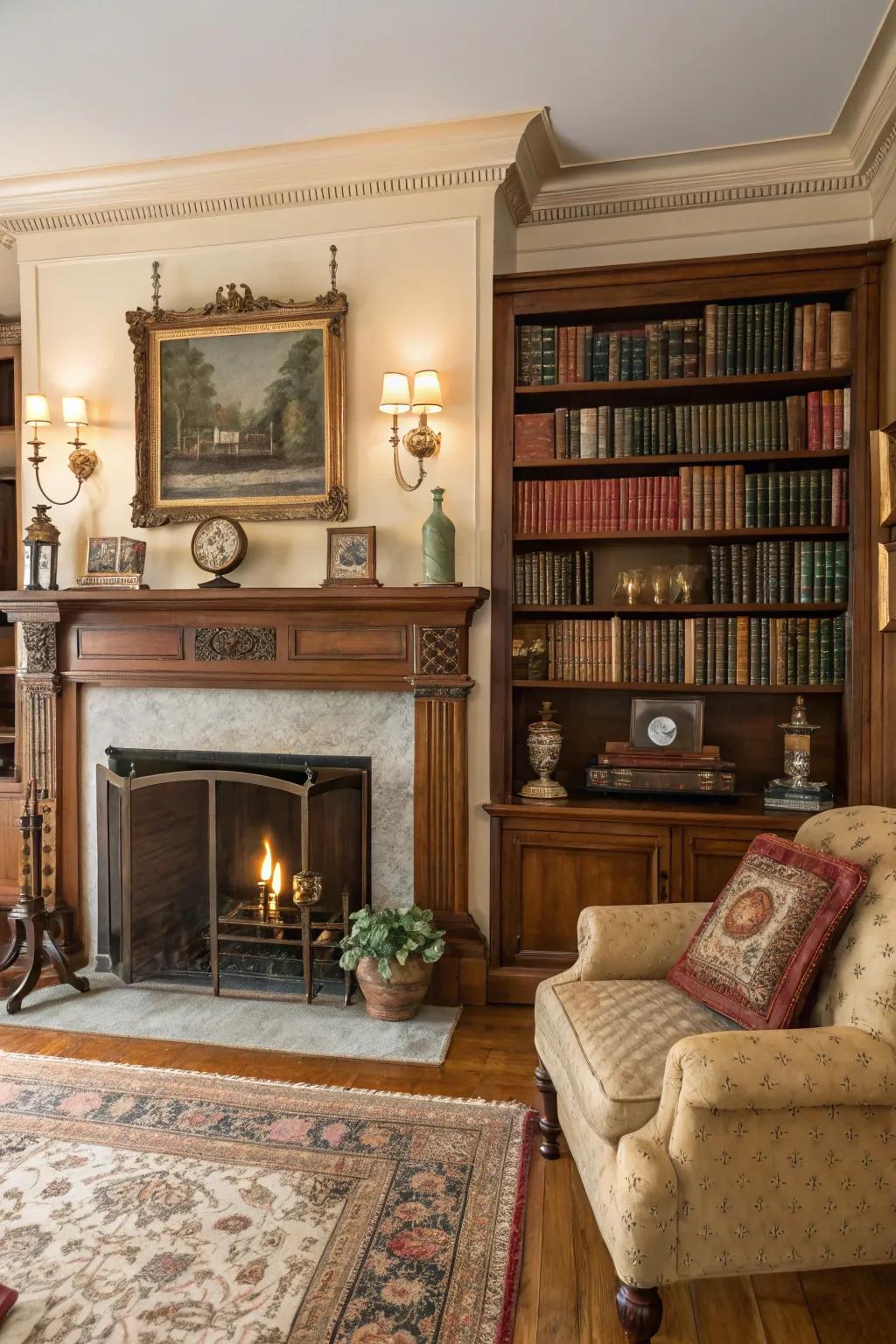 Vintage inserts bring a sense of timeless elegance.