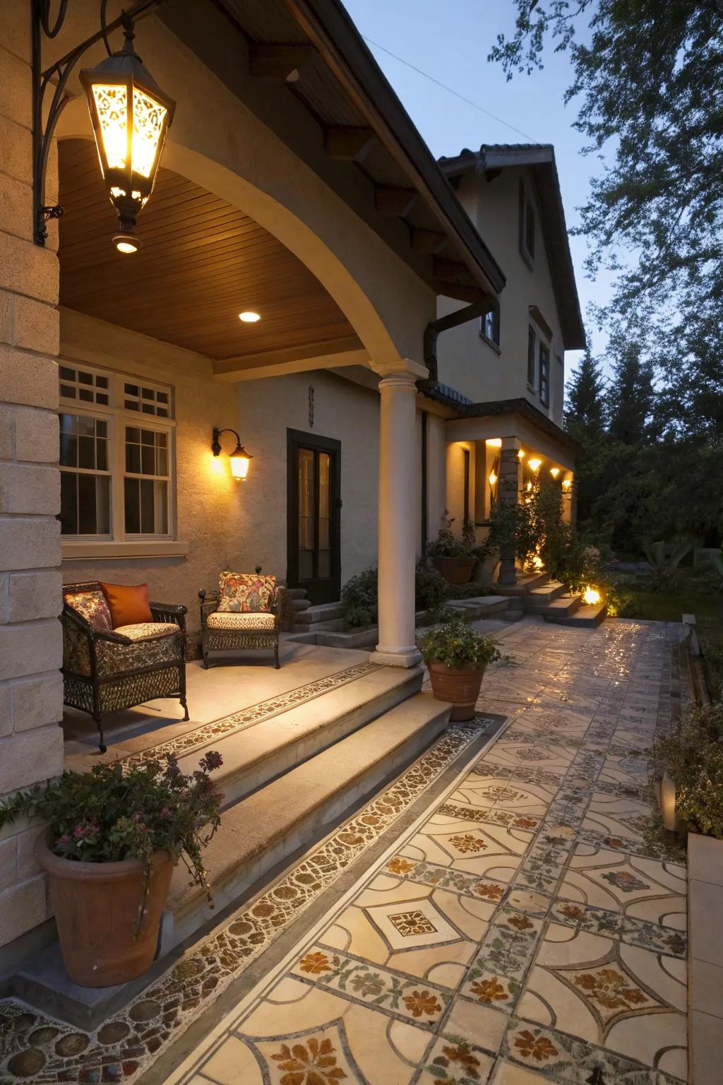 Elegant lighting enhances the covers and crafts an inviting ambiance.