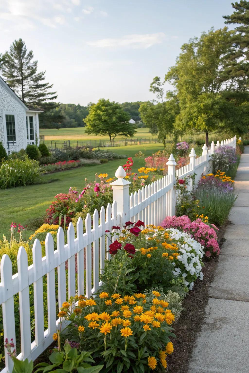 Vintage-style fencing infuses your garden with nostalgia and charm.