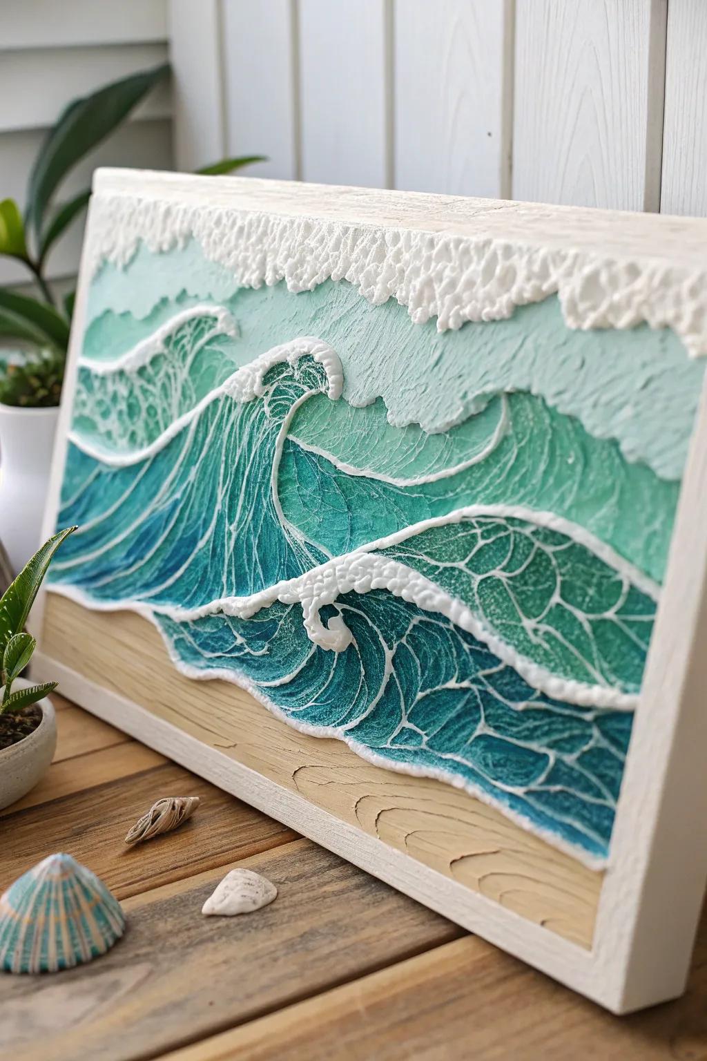 Plunge into tranquility with oceanic-inspired adhesive art. 🌊 #MinimalistArt #BohoChic