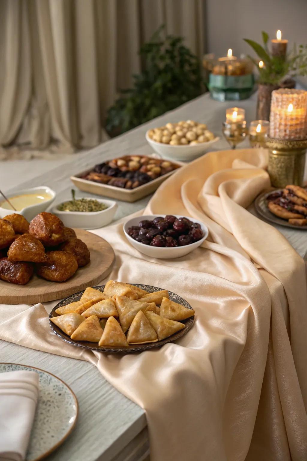 Layered textures in fabrics for a snug atmosphere