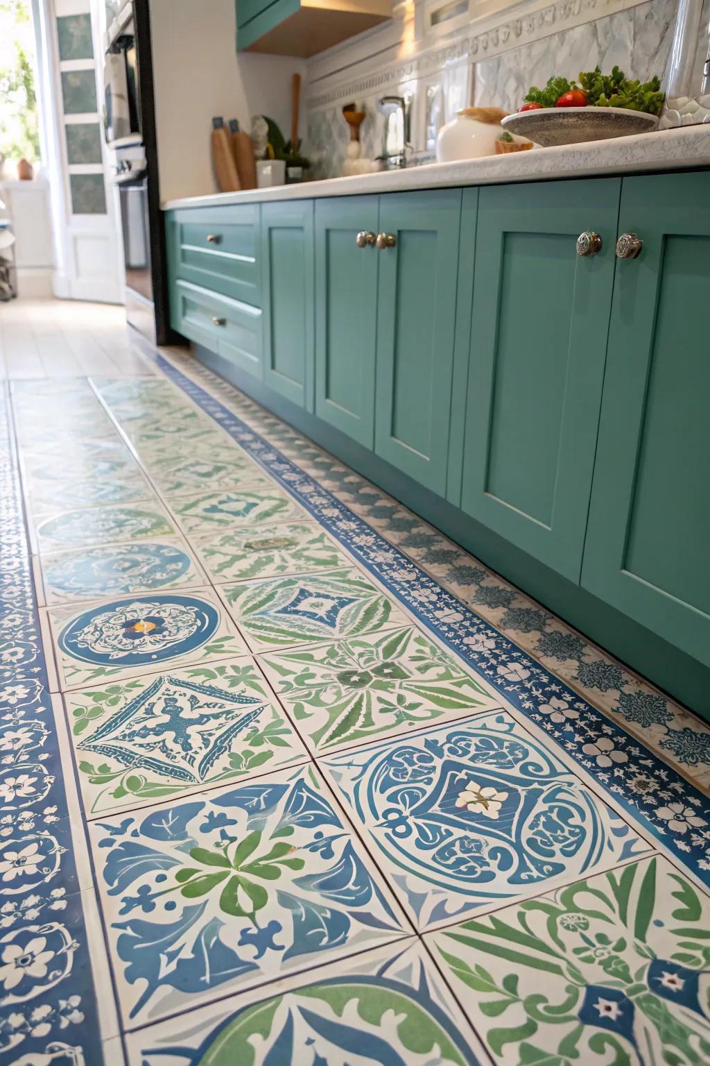 Convey your style with ornamented cooking area squares.