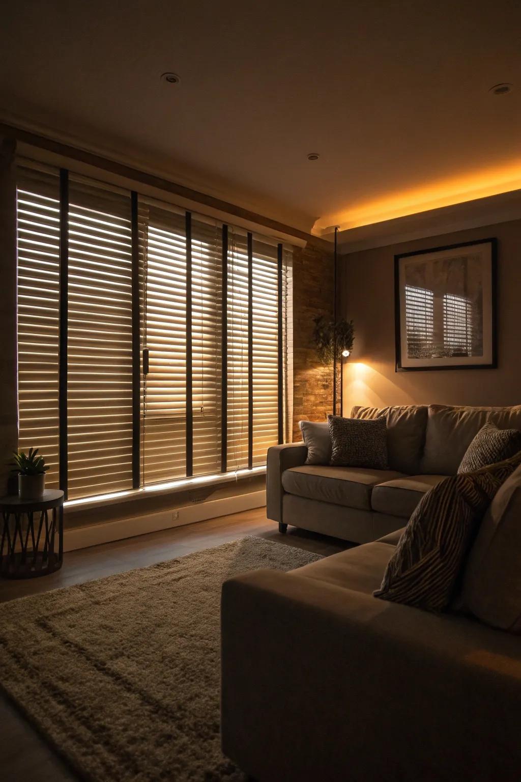 Blackout shades for the ideal movie night.