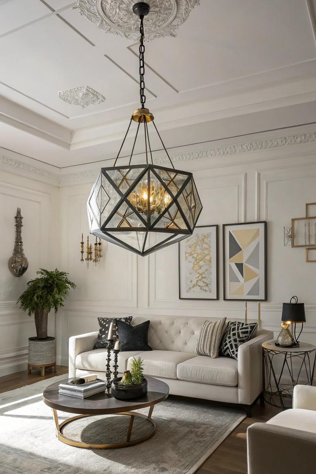 Geometric designs lend a contemporary edge to any space.