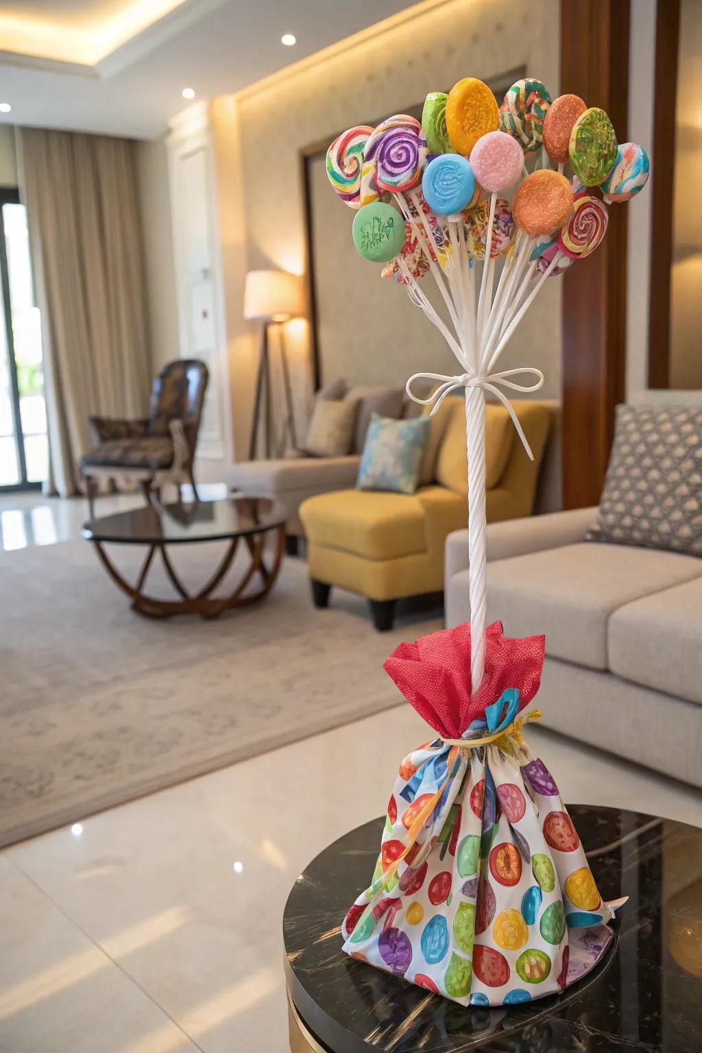 A wrapped base incorporates a hint of refinement and panache to the display.