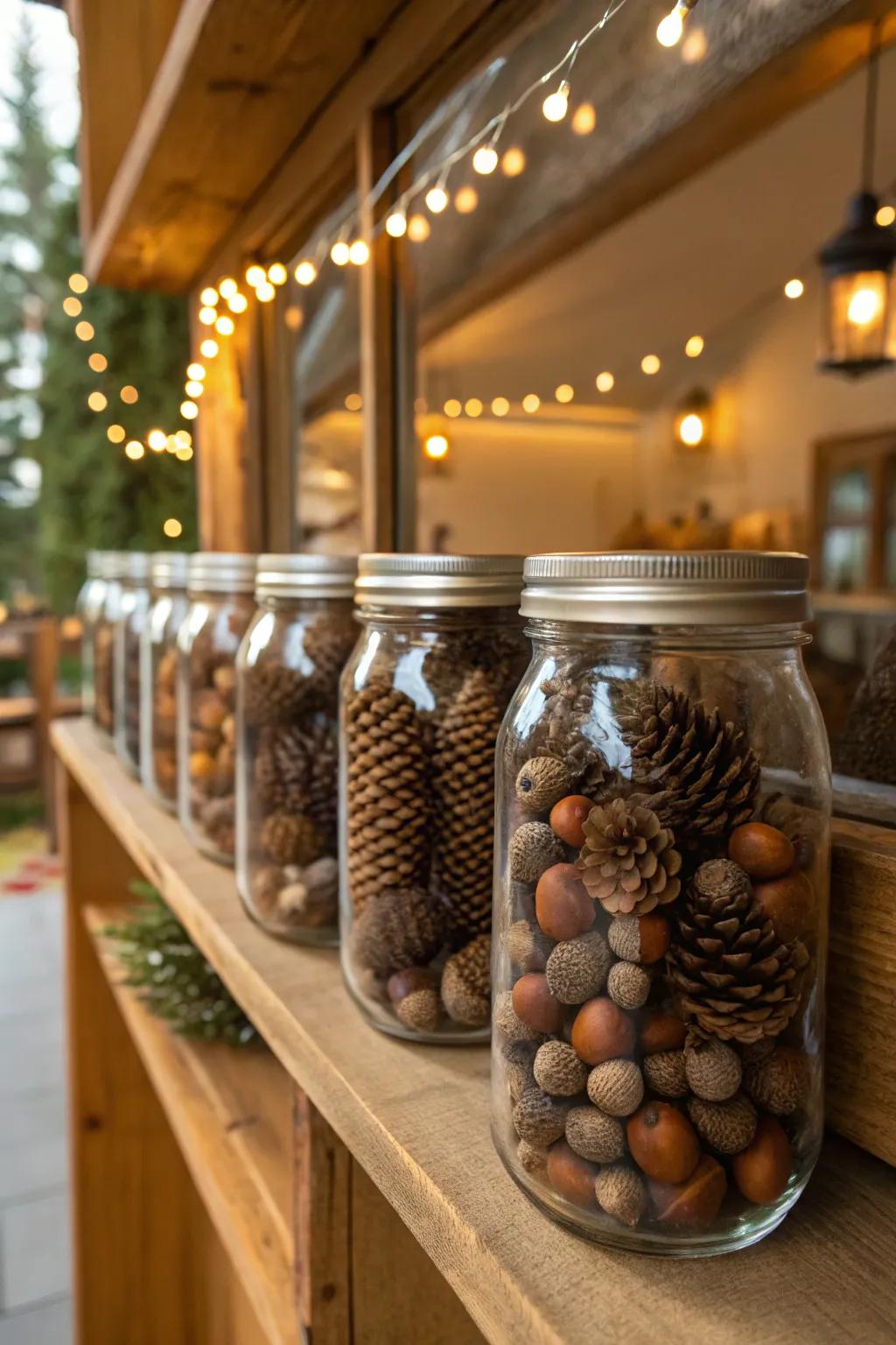 Seasonally themed heritage container fillers for a dynamic décor.