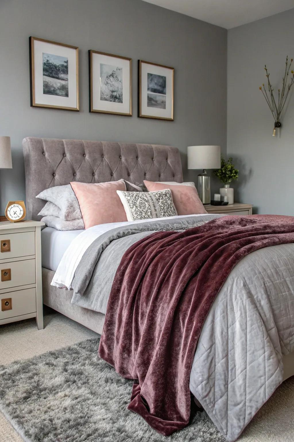 Soft materials can add texture and comfort to any bedroom.