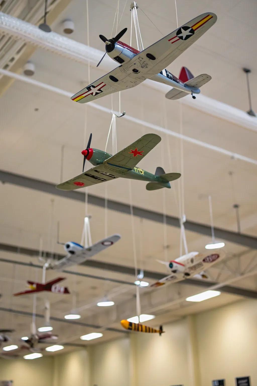 Suspended displays introduce a sense of wonder and movement to your space.