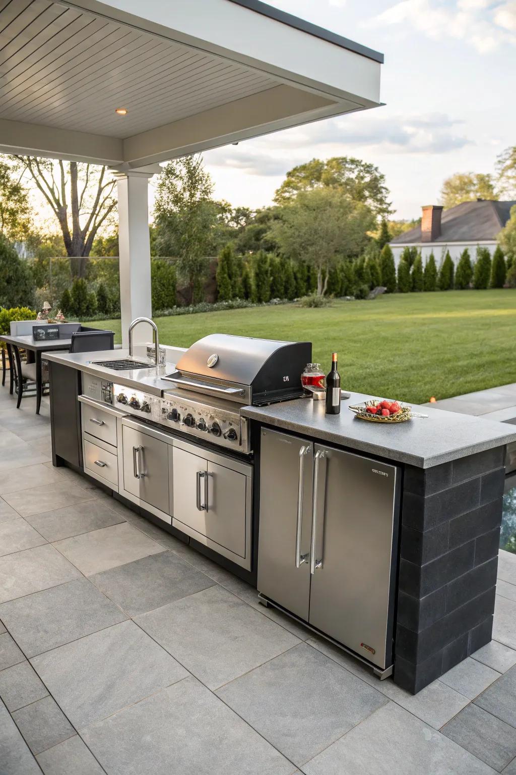 High-tech appliances make outdoor cooking a breeze.