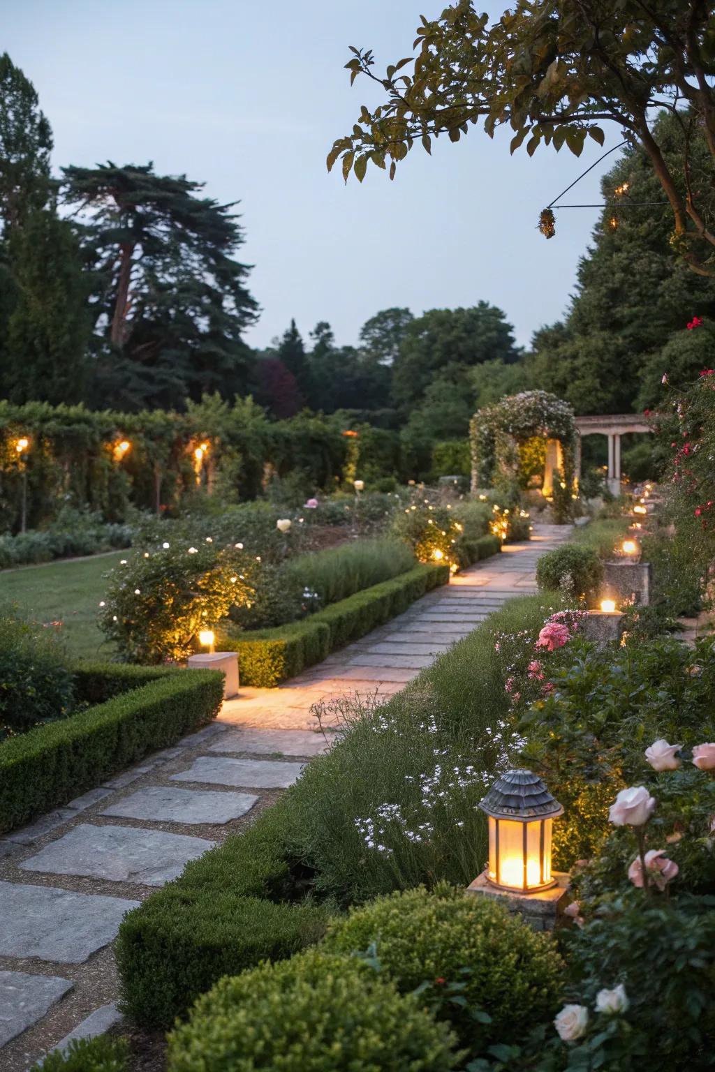 Calculated illumination heightens the allure of open-air spaces.