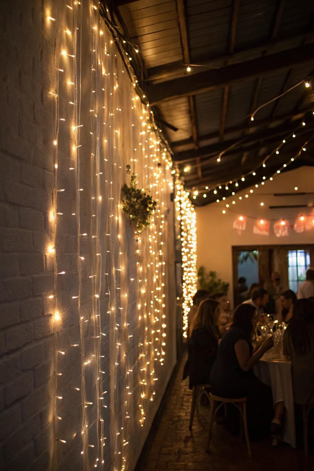 Subtle illumination that creates a magical party environment.