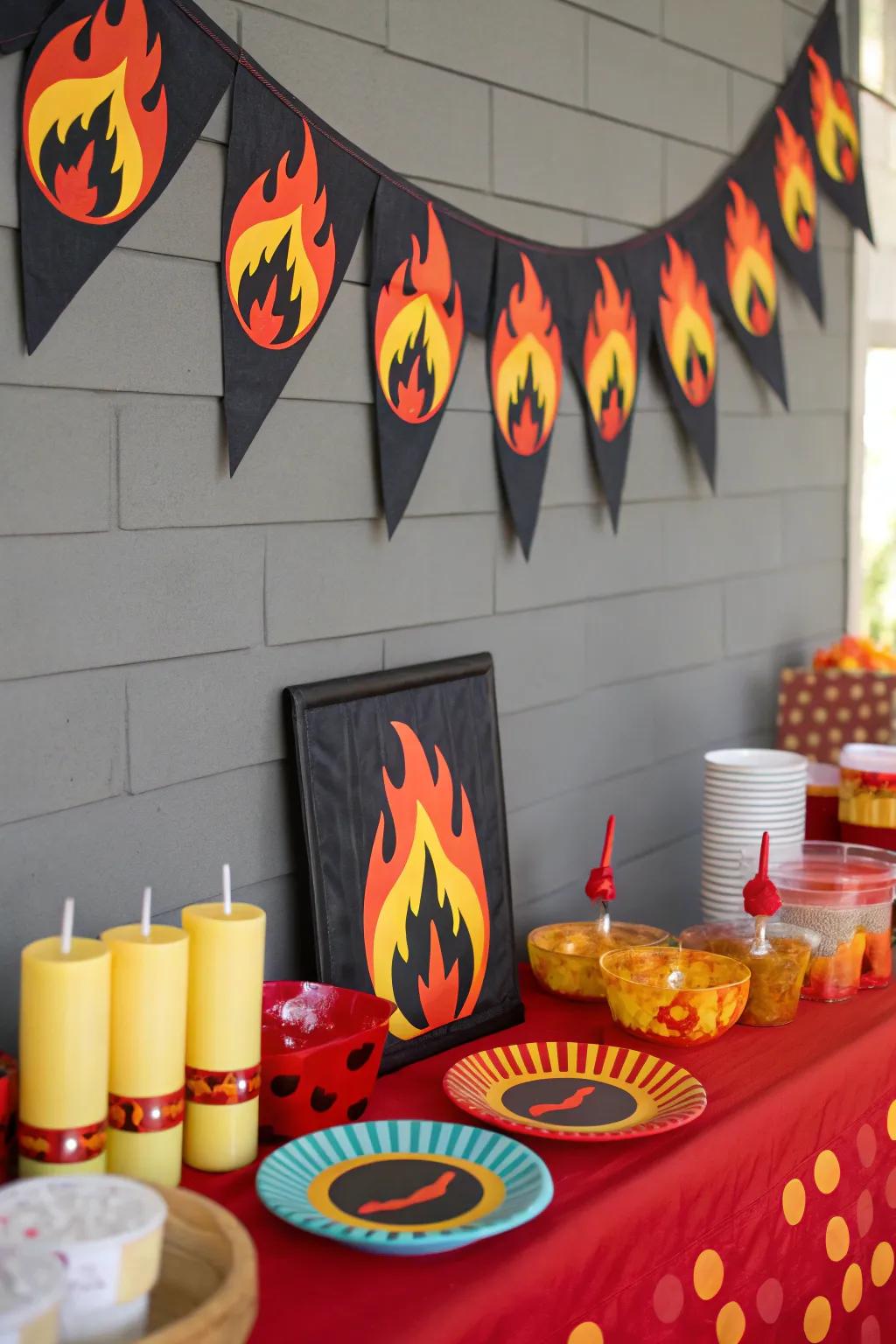 Blaze-themed decorations to enhance your celebration.