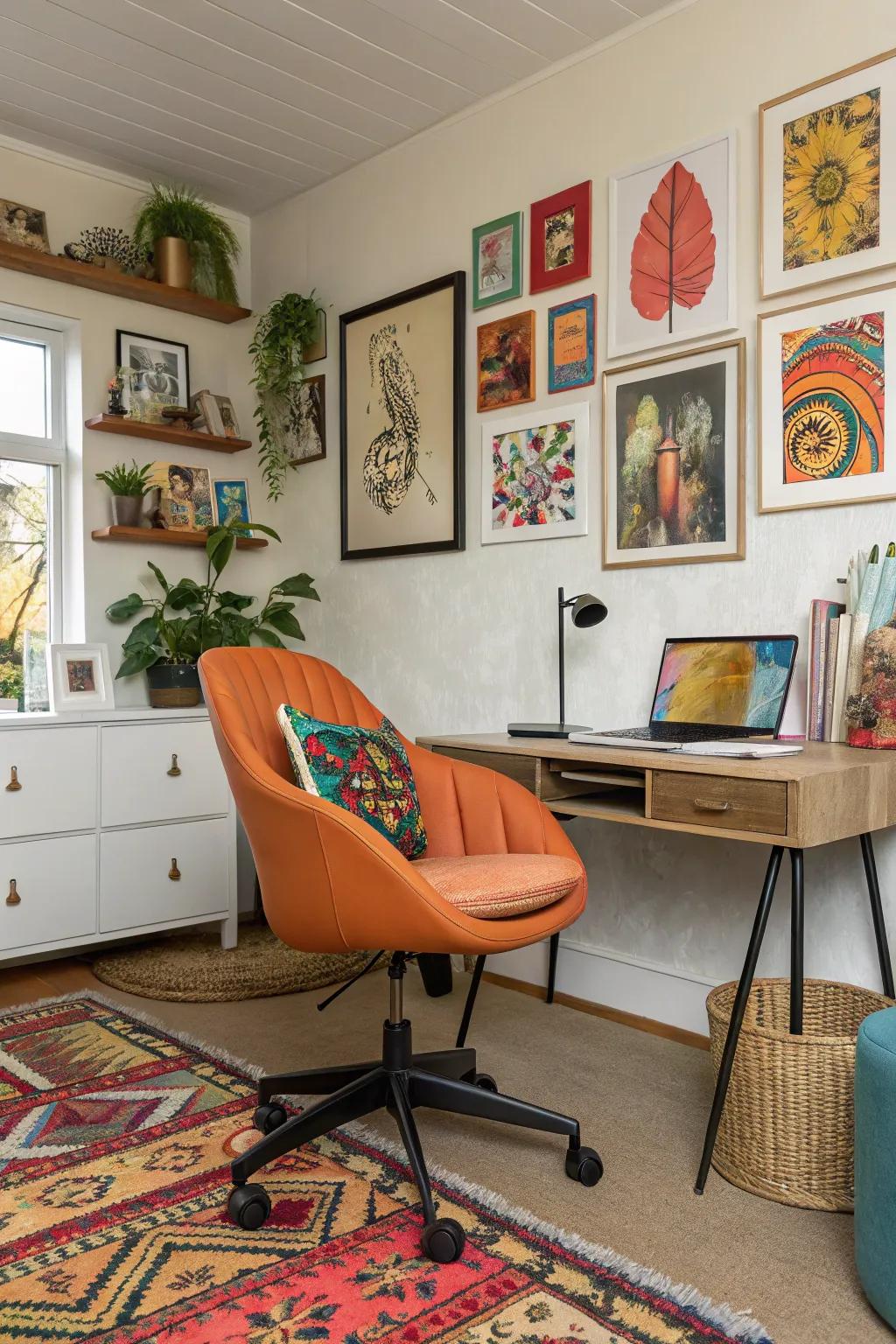 Unique chair designs can serve as stunning center points in any office.