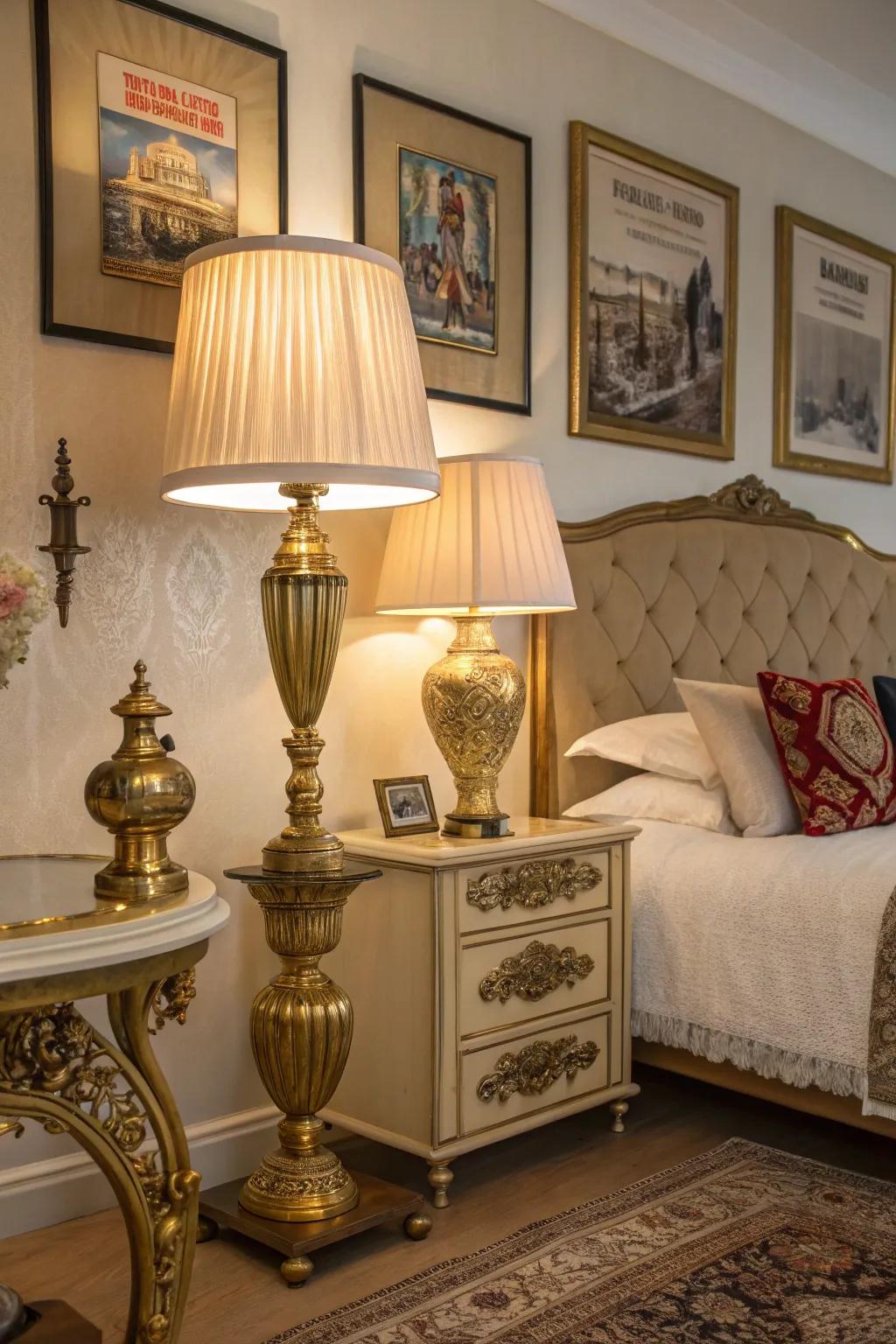 Gilded details deliver a trace of extravagance.