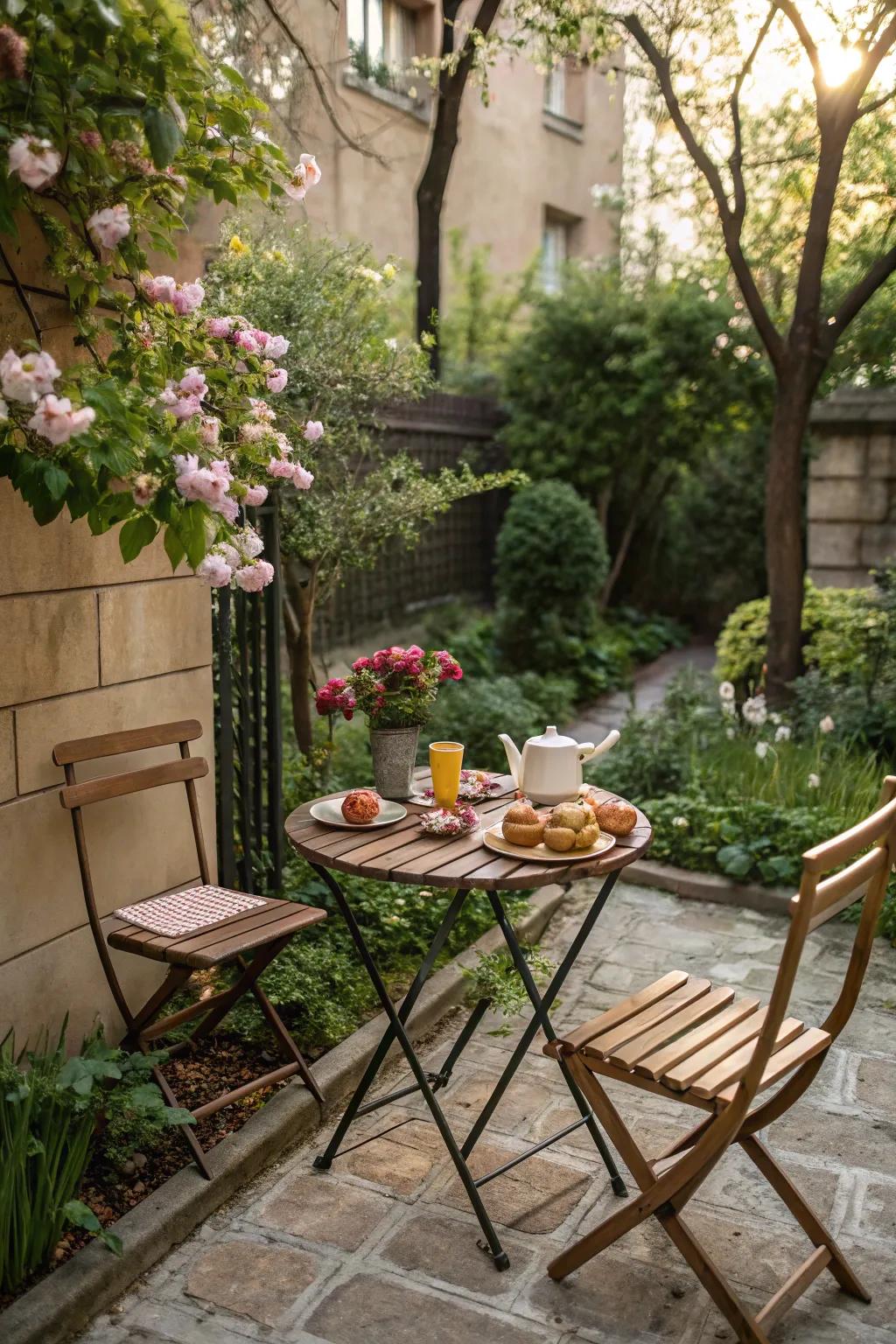 Private dining in a cozy nook.