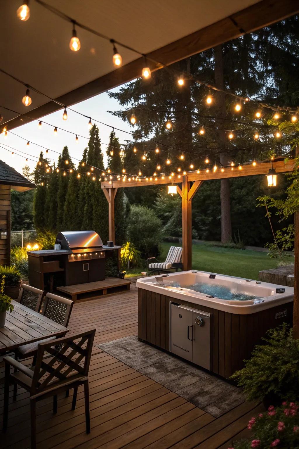 Ambient lighting adds a magical touch to your evenings.
