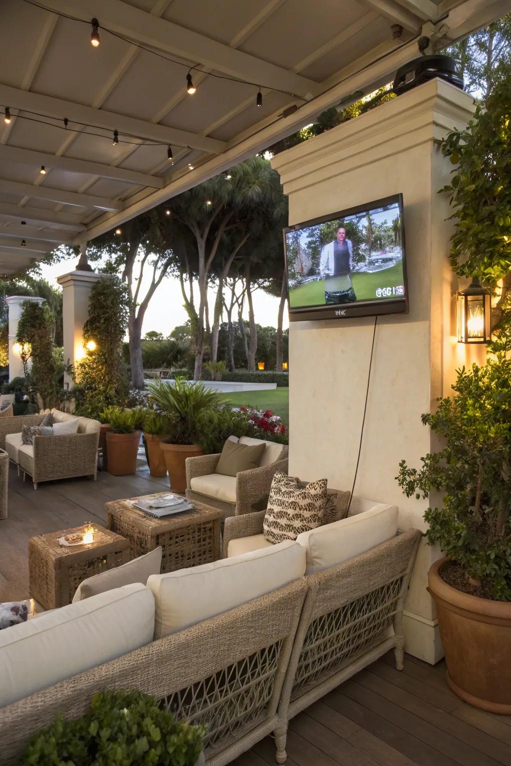 Stylish integration creates a seamless transition between indoor and outdoor living spaces.