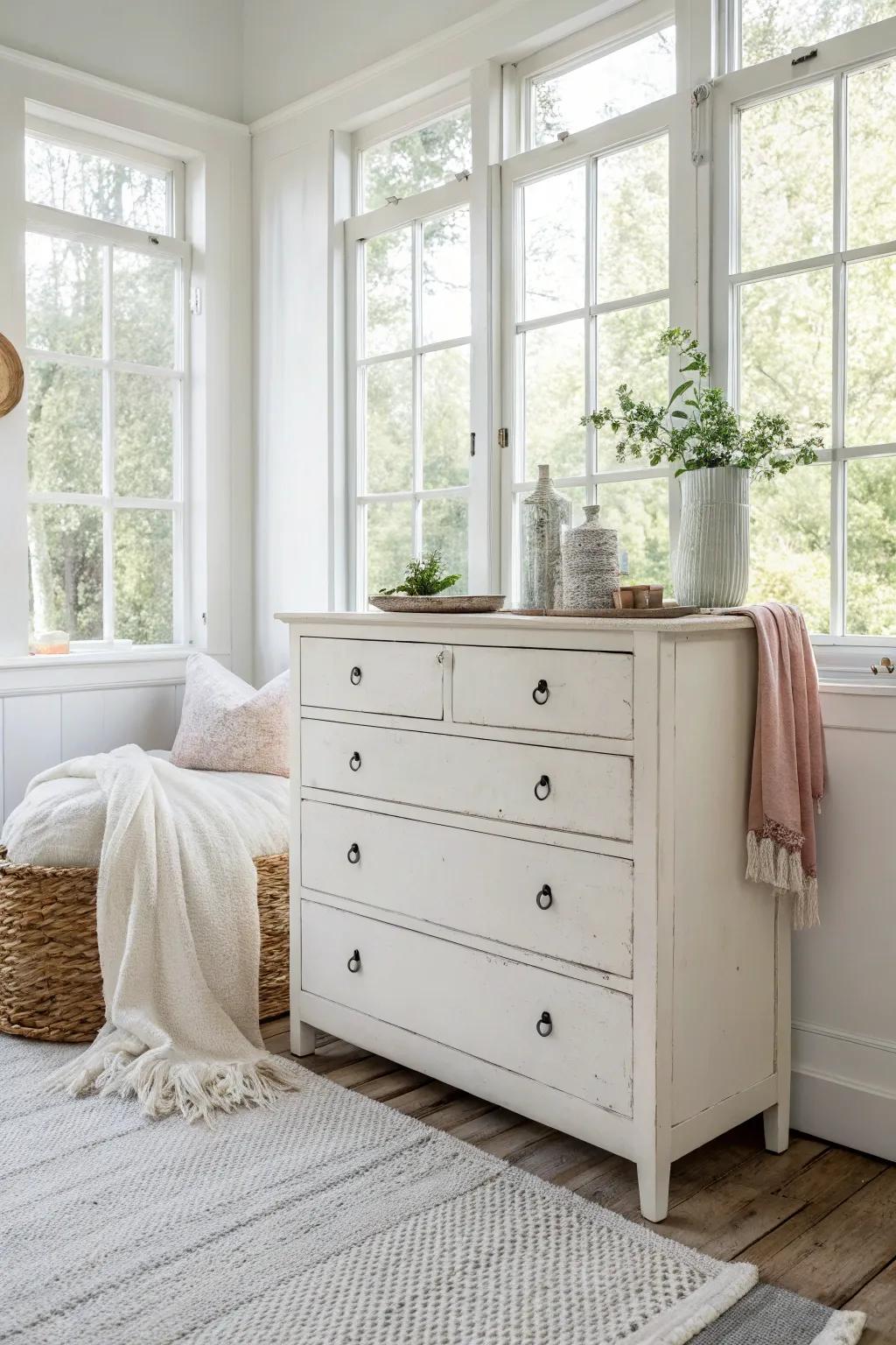 Ivory furniture can foster a serene and expansive atmosphere.