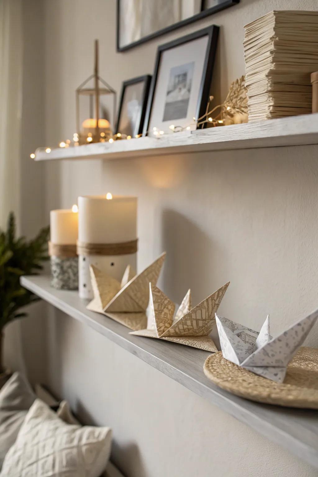 Intricate origami keepsakes, each with a story to tell.