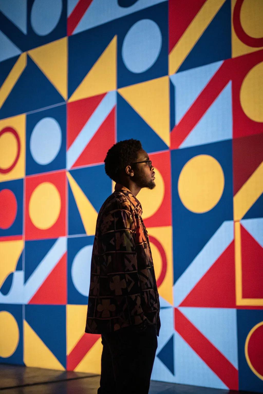 Current and bold with geometric patterns.