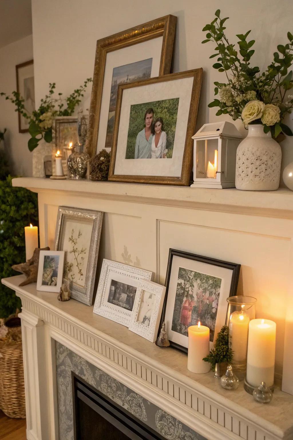 A mantelpiece design is ideal for exhibiting periodic revamps.