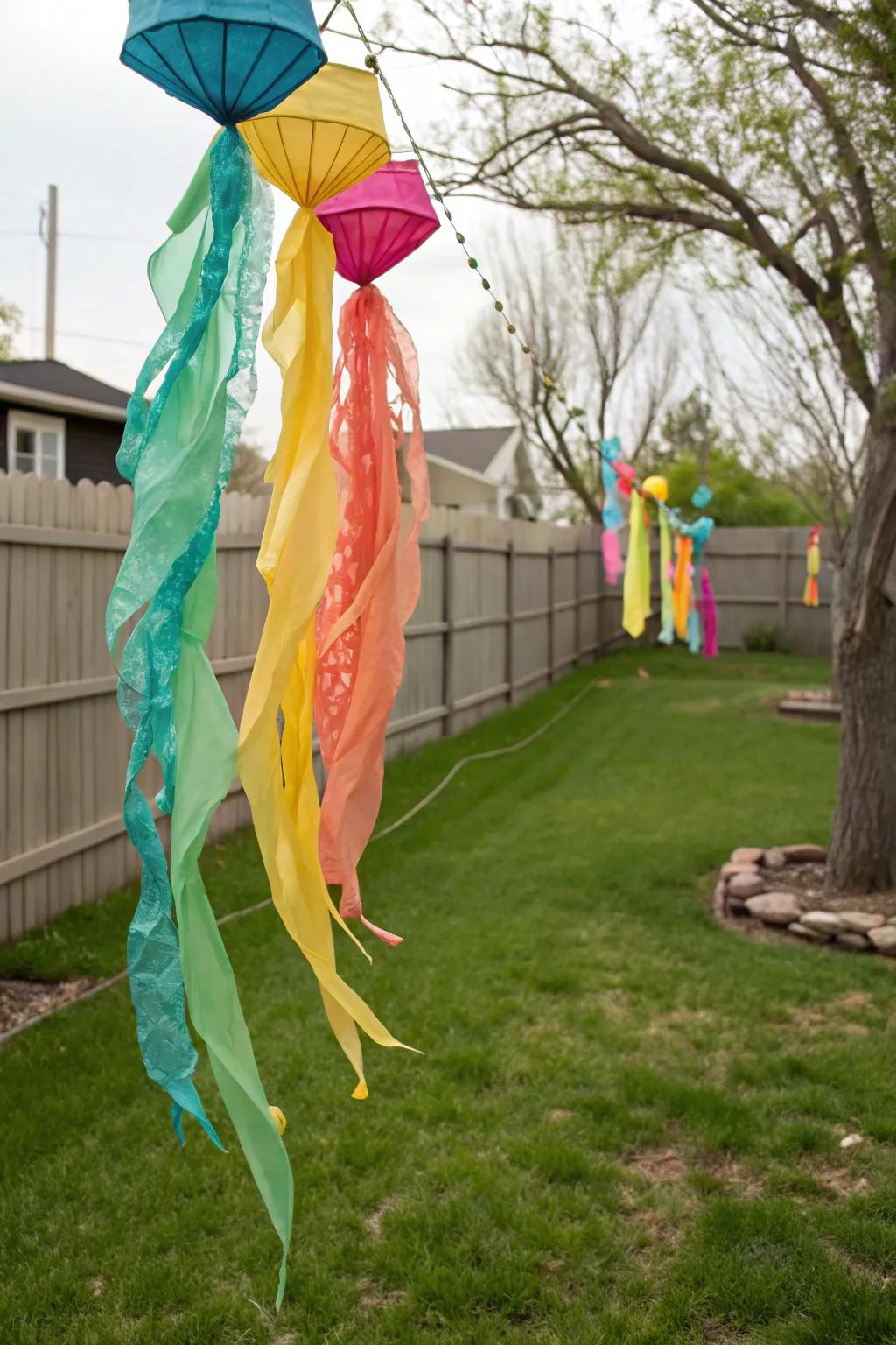 Deliver hue and motion with cloth wind receptors.