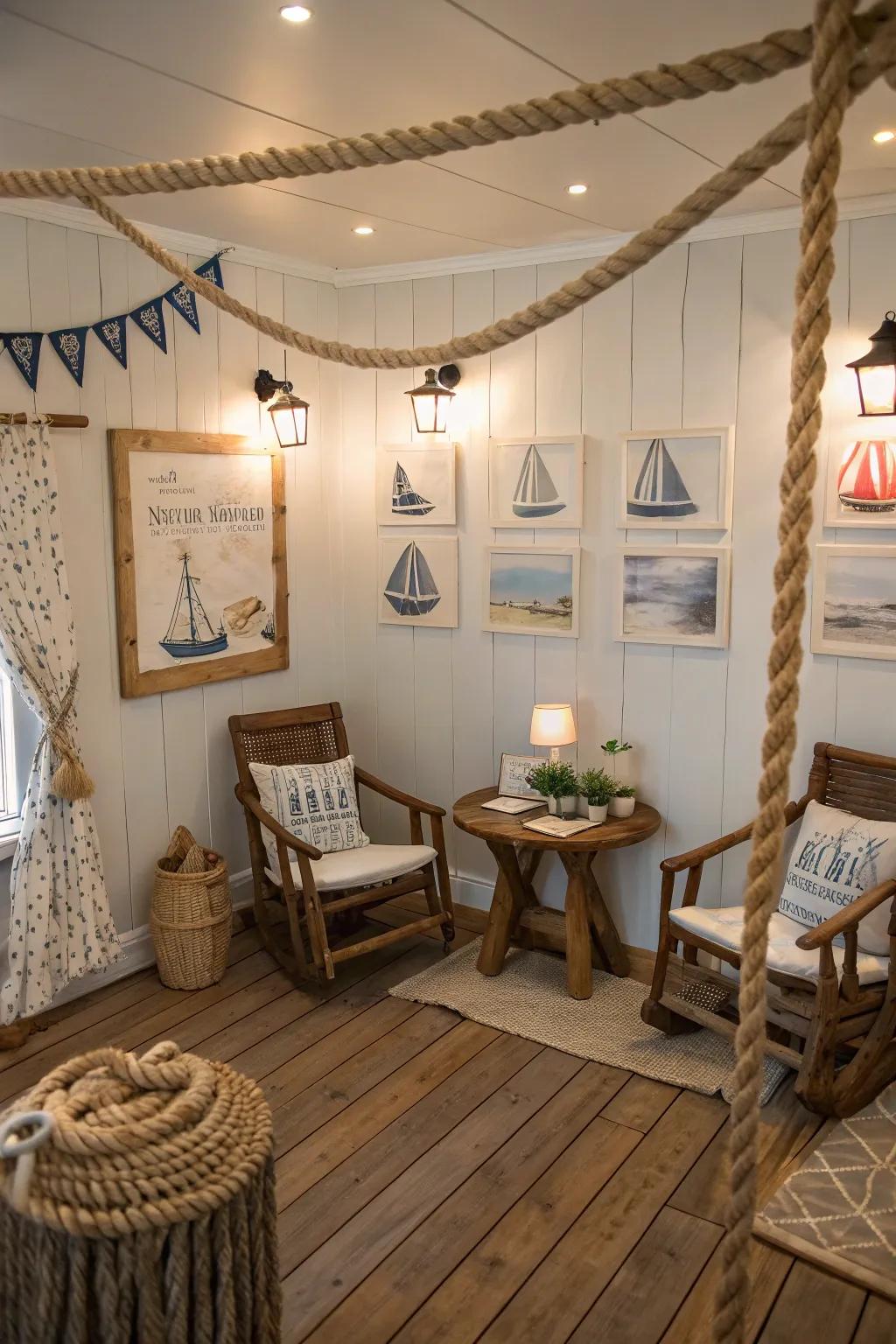 Sea-inspired touches infuse your space with a breezy coastal ambiance.