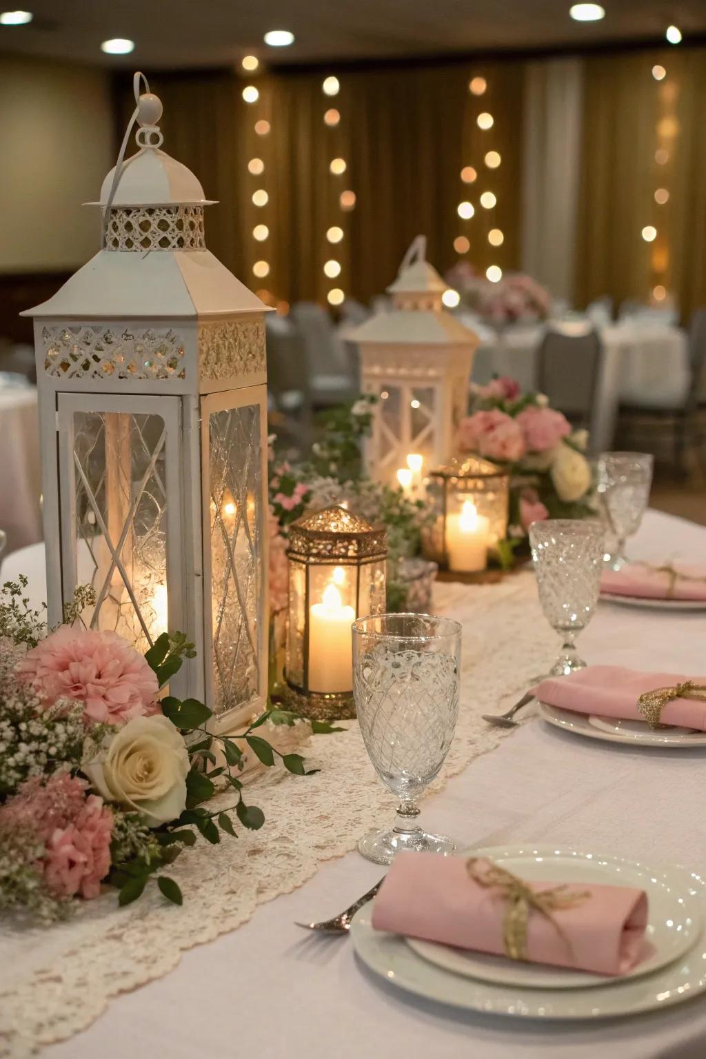 Beacons cast a tender, welcoming radiance for your prom tables.