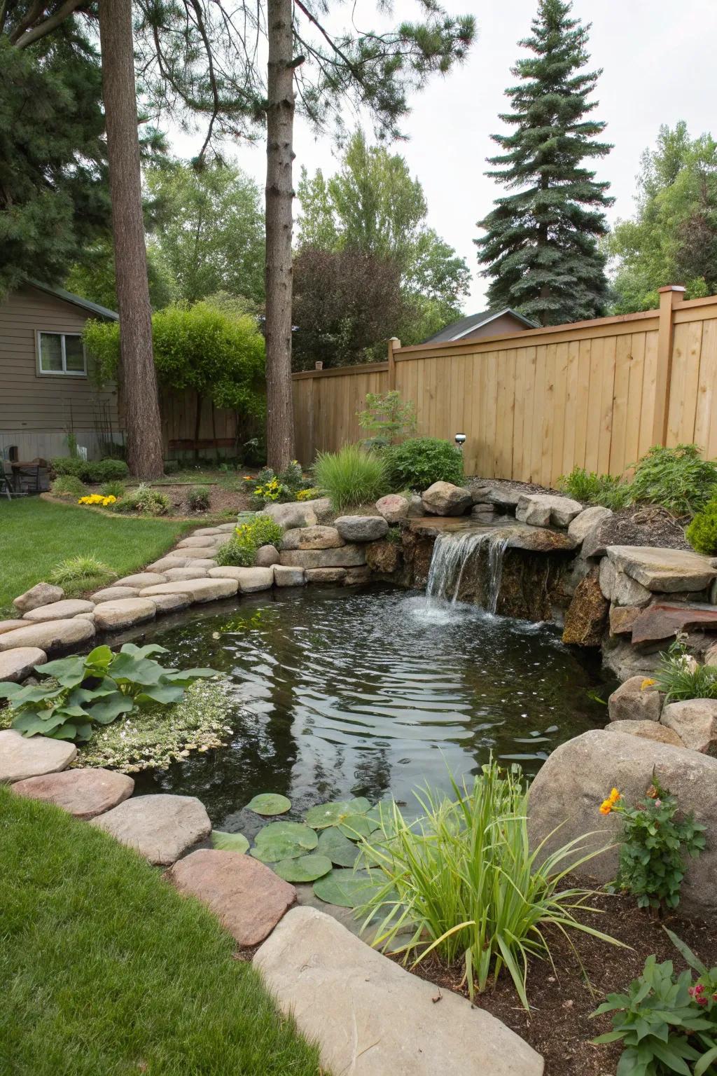 Water displays bring peace and focus to your backyard design.