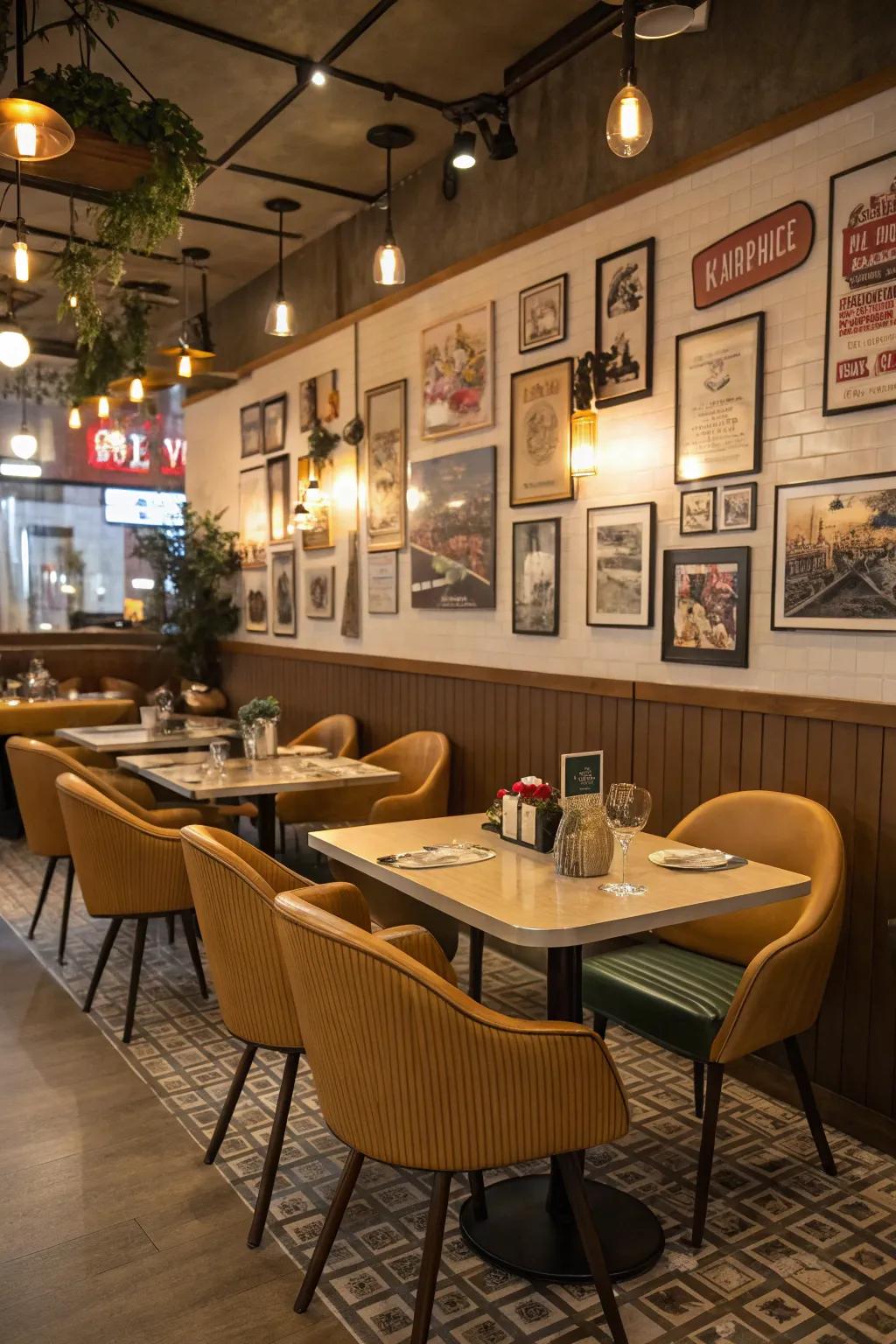 Retro components convey ageless allure.